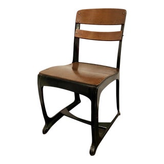 1950s American Seating Co. Steal & Walnut Wood Envoy Chair For Sale