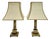 Neoclassic Style Table Lamps in Brass, 1970s, Set of 2 For Sale