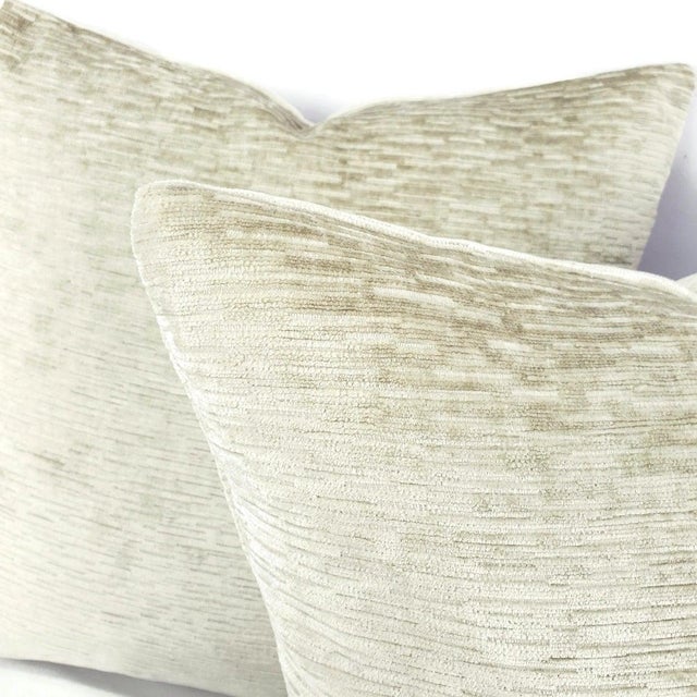 Modern Pindler Foreland in Dove Texture Chenille Pillow Cover For Sale - Image 3 of 7