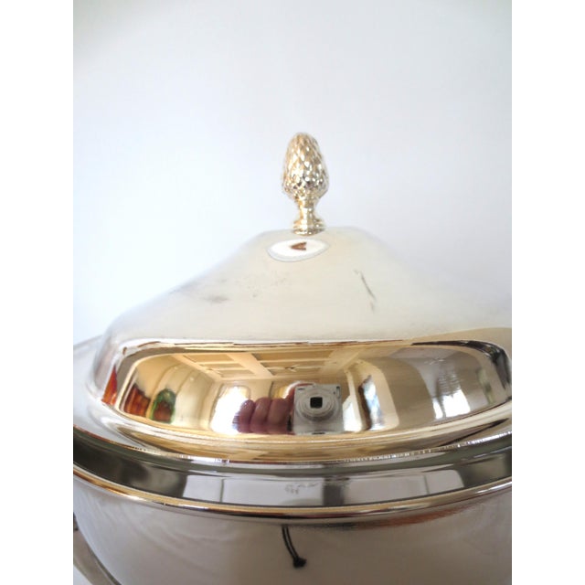 Towle Silverplate Chafing Dish With Insert The Towle Silverplate Chafing Dish makes a beautiful presentation on your table...