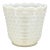 Vintage White Milk Glass “Dot and Dash” Hobnail Planter With Scalloped Rim For Sale