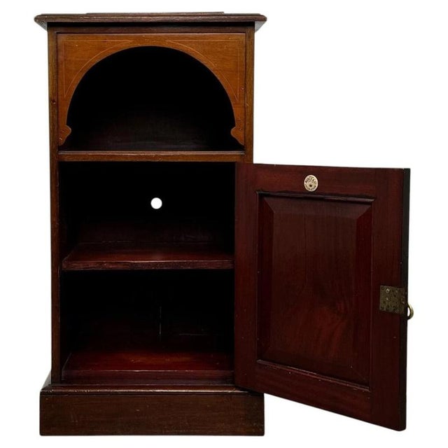 Antique Mahogany Bedside Cabinet, 1900s For Sale - Image 10 of 12