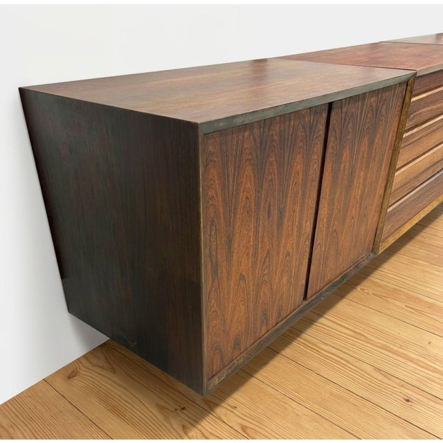 Cado Floating Wall Mounted Rosewood Sideboard by Poul Cadovius for Cado, 1960s For Sale - Image 4 of 14