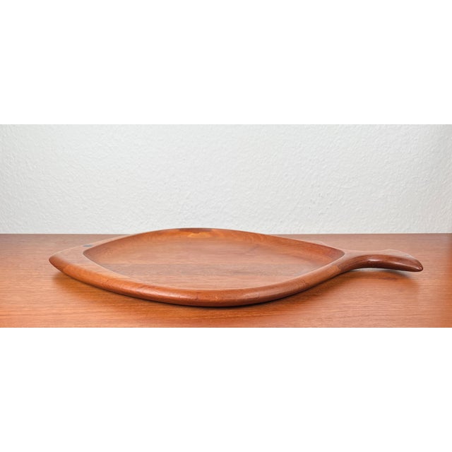 Mid-Century Modern Danish Fish Shaped Teak Plate Bowl from Digsmed, 1960s For Sale - Image 10 of 18