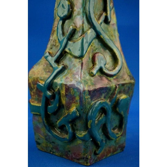 Vintage Sculptural Vase in Stoneware by Roger Guerin, 1960s For Sale - Image 16 of 18