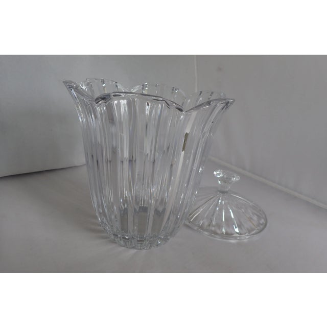 1970s Cut Glass Lidded Ice Bucket/Candy Dish /Decorative Bowl For Sale - Image 5 of 5