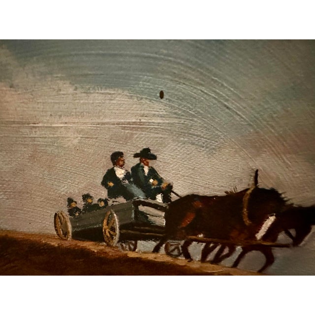 Mid 20th Century Chuck Oberstein Rare Western Oil Painting on Canvas Signed & Framed For Sale In San Diego - Image 6 of 9