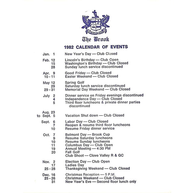 "Club House of the Brook 1981 Members' Annual" For Sale - Image 4 of 7