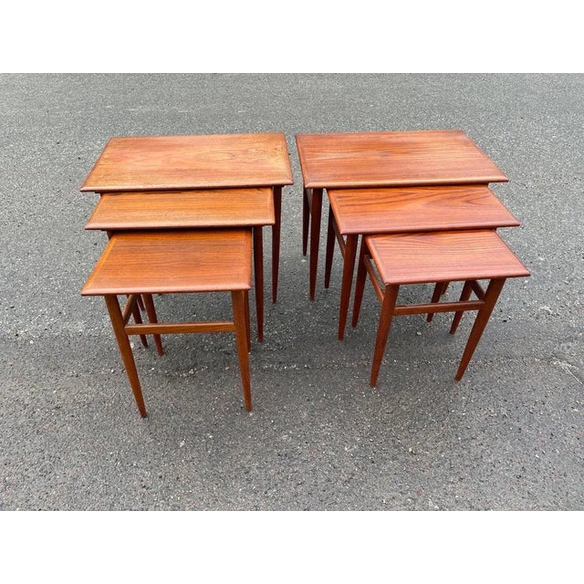 Two beautiful identical set of Danish teak nesting tables from the 1960´s.