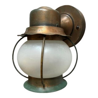 Mid 20th Century Mid-Century Modern Copper Outdoor Light For Sale