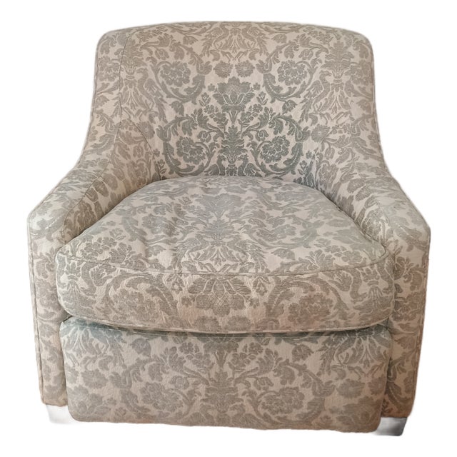 1990s Baker Furniture Company Slope Arm Club Chair #3 For Sale