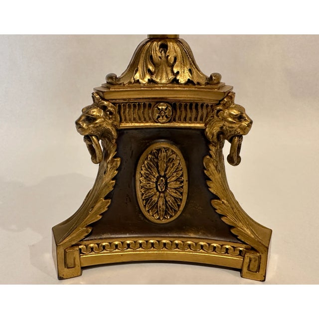 Gilt and Patinated Bronze Lamp by Wm H Jackson Company For Sale In New York - Image 6 of 9