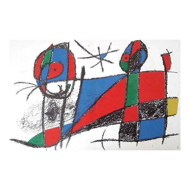Joan Miro Original Lithograph V2-6d Mourlot 1975 For Sale