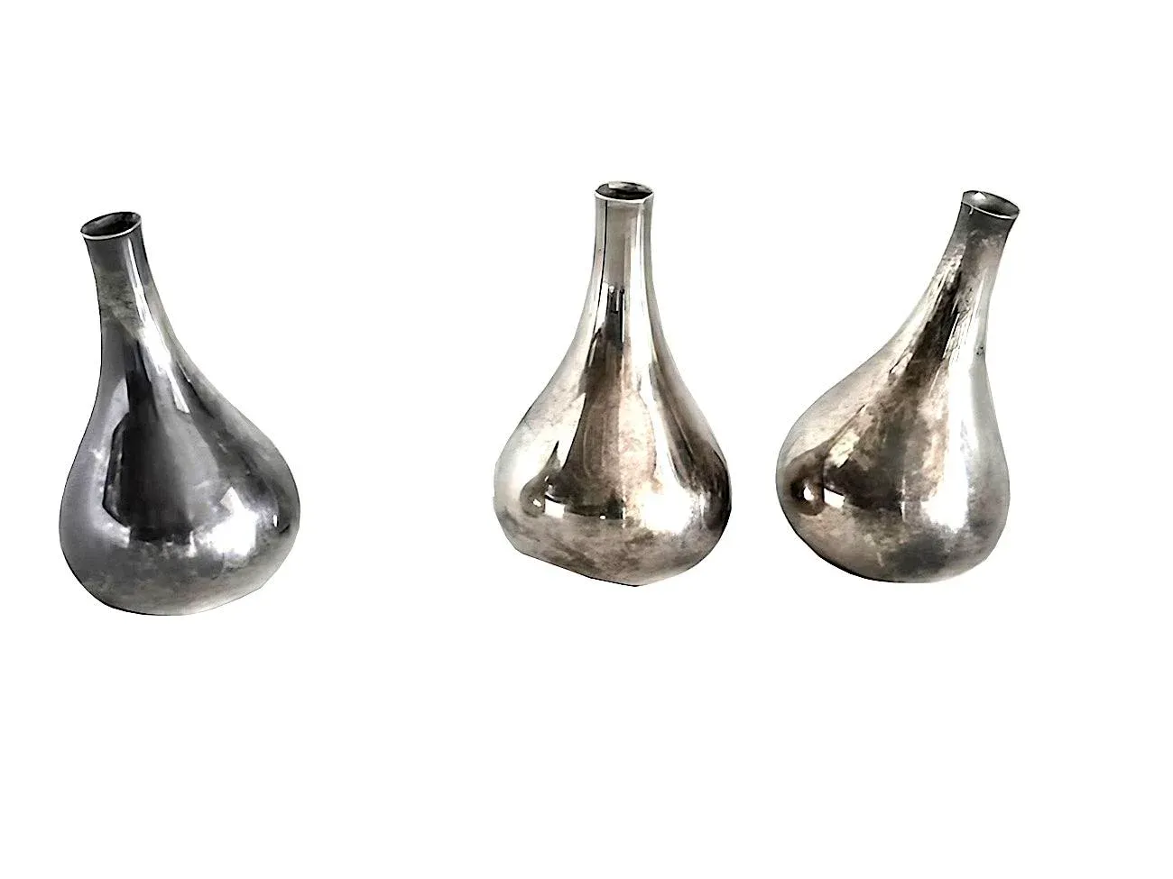 1960s Dansk Silver Onion Candle Holders by Jens H Quistgaard, Set
