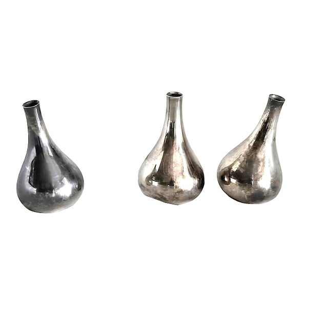 1960s 1960s Dansk Silver Onion Candle Holders by Jens H Quistgaard, Set of 3 For Sale - Image 5 of 11