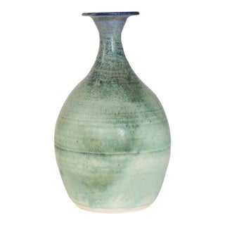 Vintage Signed Studio Art Pottery Vase For Sale