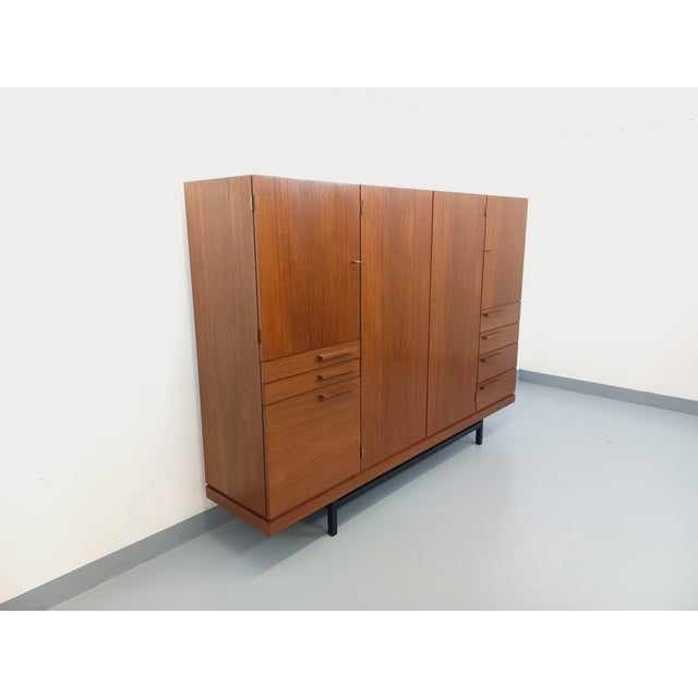 Vintage Scandinavian Sideboard in Teak and Black Metal, 1960s For Sale - Image 12 of 18