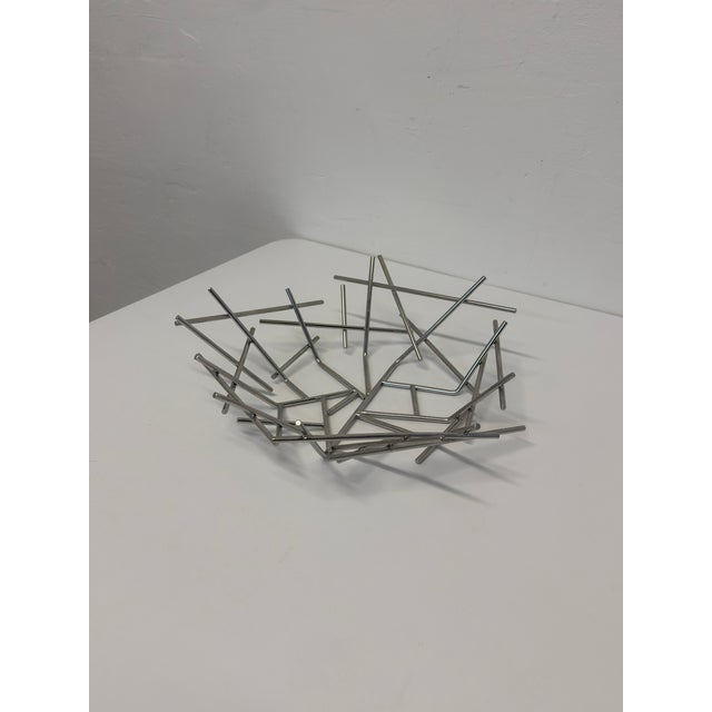 Blow Up Basket in Stainless Steel by Fernando and Humber Campana for Alessi For Sale In Miami - Image 6 of 13
