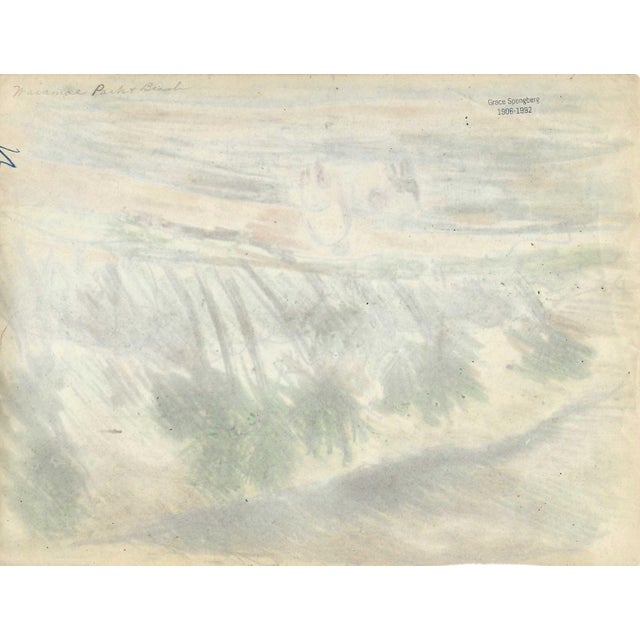 Coastal 1940s Grace Spongberg Hawaiian Drawing For Sale - Image 3 of 3