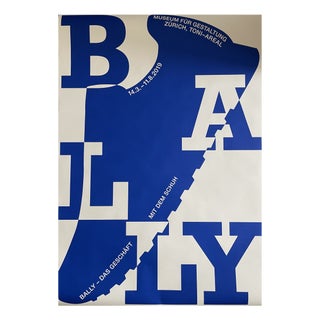 Raffinerie AG Bally Blue Museum für Gestaltung Poster, Zürich, 2019 For Sale