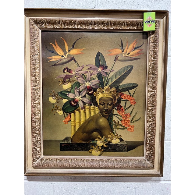 Brown Cosmo De Salvo “Bali Beauties” Lithograpgh Print For Sale - Image 8 of 8