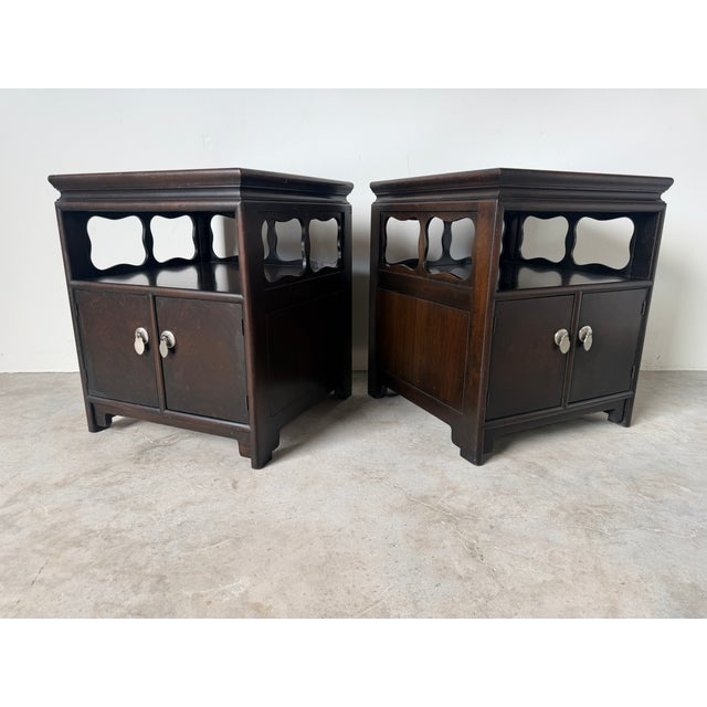 Chinoiserie Michael Taylor for Baker Far East Collection Nightstands – A Pair For Sale - Image 3 of 17