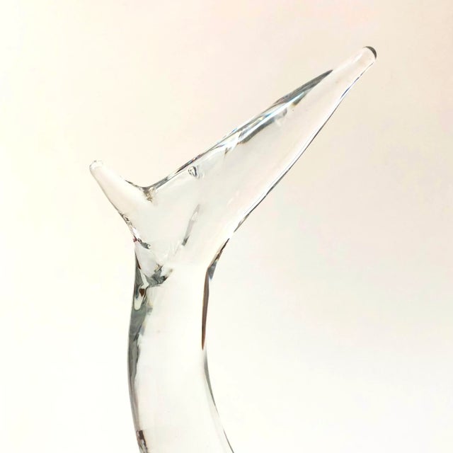 Modern Large Modernist Crystal Shark by Kristaluxus For Sale - Image 3 of 9
