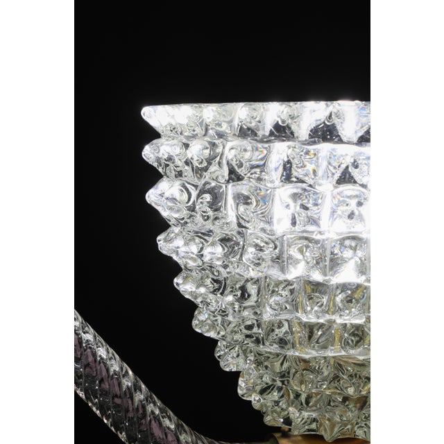 1950s Amazing Clear Rostrato Murano Glass Chandelier by Barovier & Toso For Sale - Image 14 of 15