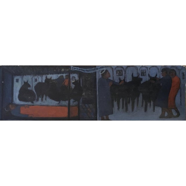 Wood Albert Joseph Januarius Di Décarli, S. Spiridione Protettore Dei Ladri, Oil on Wood For Sale - Image 7 of 7