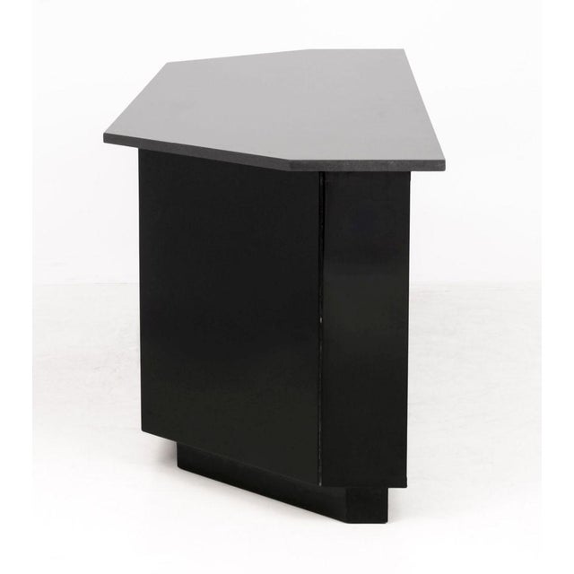 Postmodern Black Lacquer & Granite Sideboard For Sale - Image 9 of 10