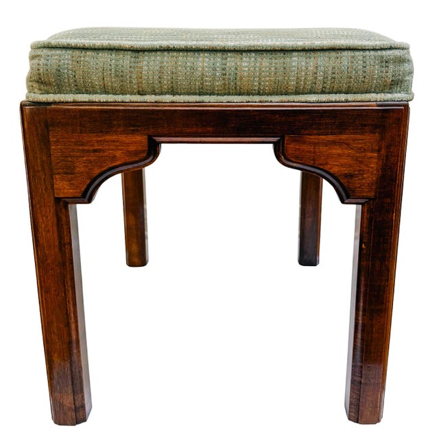 Vintage Ethan Allen Chinese Chippendale Ming Style Ottomans - A Pair For Sale - Image 10 of 16