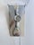 Glass Set of Two Mid-Century Modern Transparent "Graniglia" Rombus Murano Glass Wall Sconces For Sale - Image 7 of 7