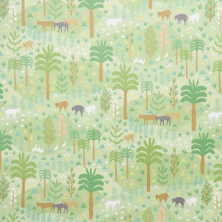 Schumacher Las Colinas Wallpaper, Green For Sale