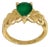 1.42 Carat Pear Cut Natural Emerald Ring 14 Karat Yellow Gold, Size 5.75 For Sale