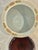 Vintage Japanese Satsuma Style Hand-Painted Porcelain Jardinière Cachepot With Wood Ming Style Stand For Sale - Image 10 of 12