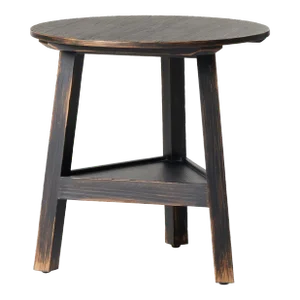 Four Hands Kickapoo River Cricket Table - Distressed Black Veneer