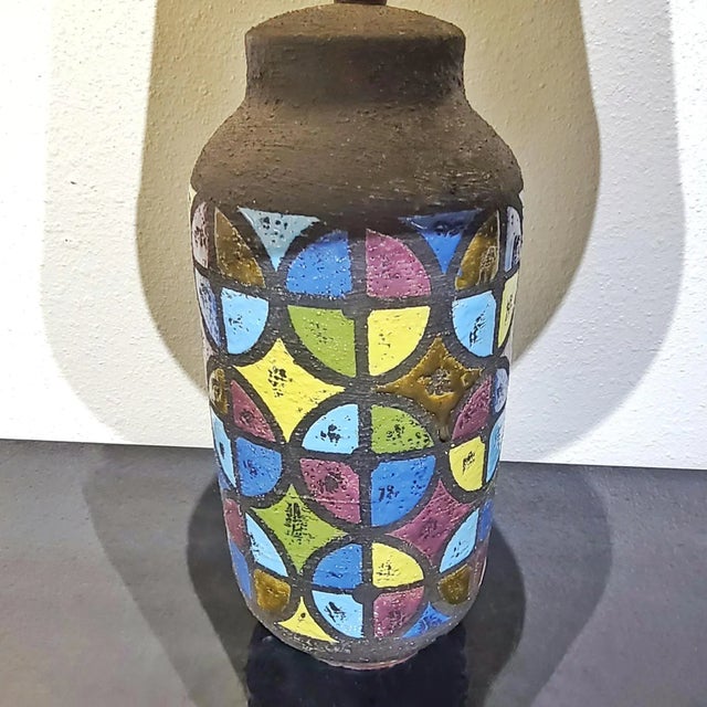 Hand Thrown and Decorated Alvino Bagni Table Lamp For Sale In Austin - Image 6 of 12