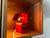Vintage Geometric Red Metal Table Lamp, 1970s For Sale - Image 13 of 15