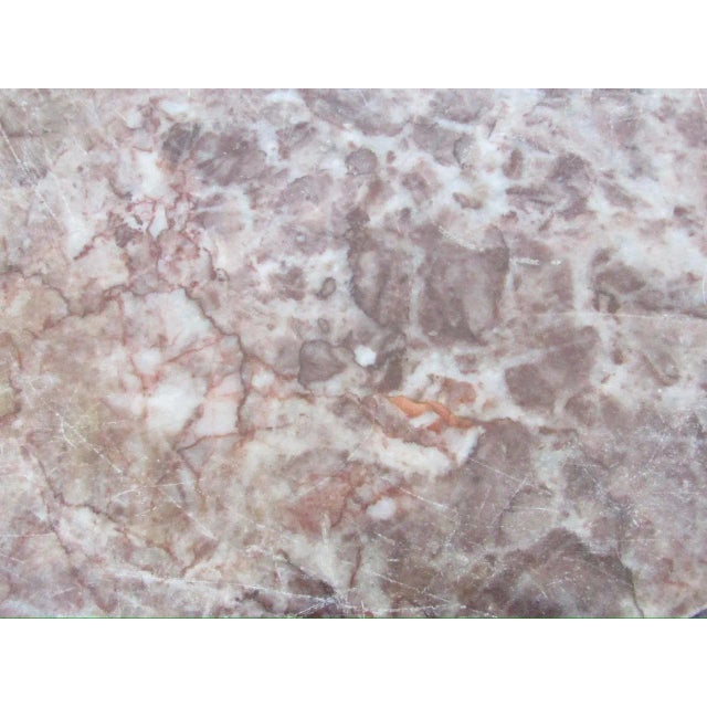 Marble Top Antique Chinese Hardwood Table For Sale - Image 10 of 17