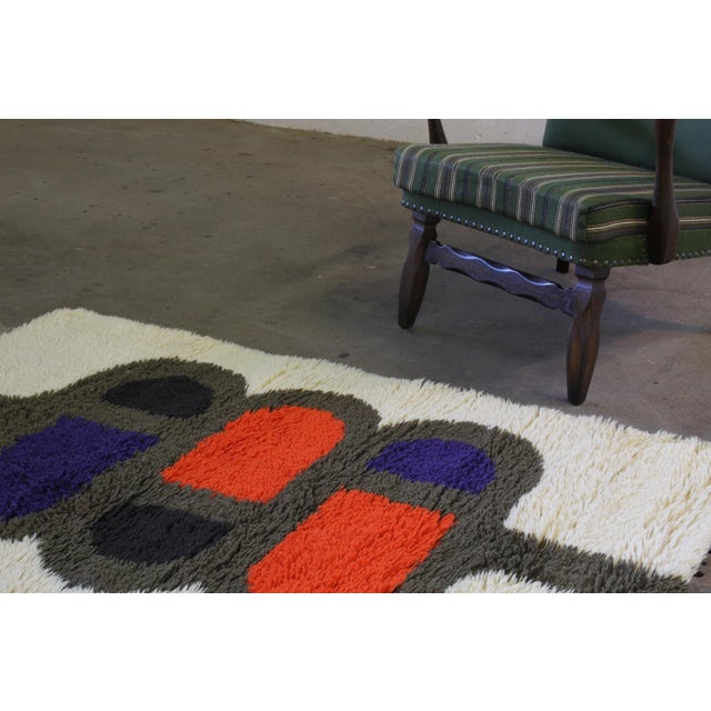 Mid-Century Modern Brasilia Rya Rug by Ib Antoni for Egetaepper, 1974 For Sale - Image 3 of 15