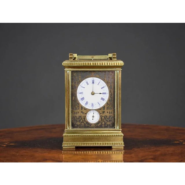 Antique French Grand Sonnerie Carriage Clock from Hunt & Roskell, 1890 For Sale - Image 4 of 13