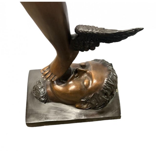 After Giambologna, Mercury or Hermes Statue, Bronze For Sale - Image 4 of 6