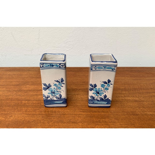 Vintage Italian Handpainted Vase from Larucci Italy, 1970s, Set of 2 For Sale - Image 6 of 18