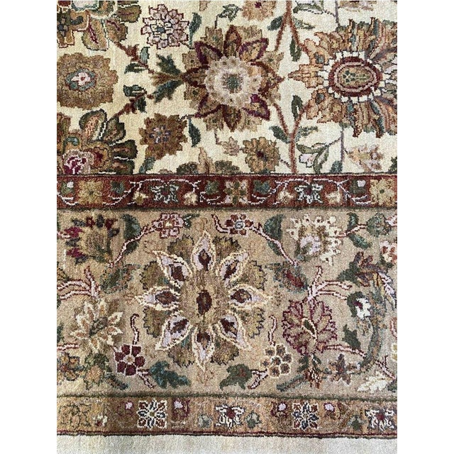 1990s 10x14 Handwoven Indian Agra Area Rug - 105381 For Sale - Image 5 of 16