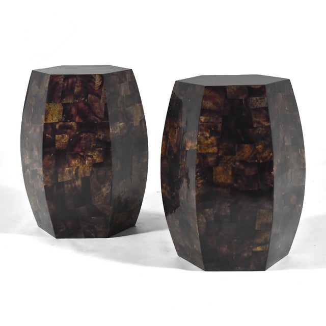 Pair of Tessellated Penshell Side Tables by Maitland Smith For Sale - Image 10 of 10