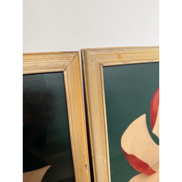 1940s Framed Magnolia Screengraph Prints - A Pair For Sale - Image 6 of 12
