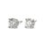 Modern Unisex 14k White Gold 4 Prong Push Back 1.60ct Round Diamond Stud Earrings, A Pair For Sale - Image 3 of 8