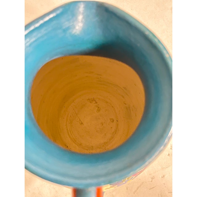 Vintage Colonia Tovar Hand-Painted Floral Clay Pitcher, Venezuelan Folk Art For Sale - Image 14 of 16