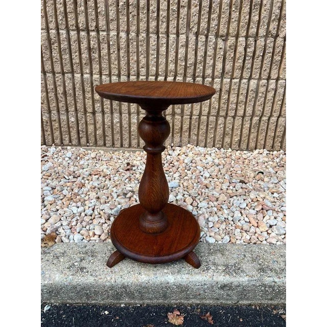 Brown Antique 19th Century Solid Quartersawn Oak Plant Stand For Sale - Image 8 of 8