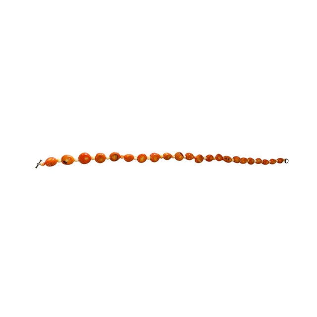 Vintage Chunky Natural Salmon Coral Necklace 9.5" H For Sale - Image 10 of 12